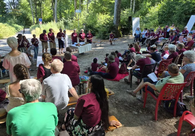 La célébration des 80 ans du Camp biblique œcuménique de Vaumarcus, le jeudi 9 juillet. © MW