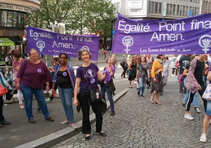 Les femmes protestantes solidaires du combat pour l'égalité.