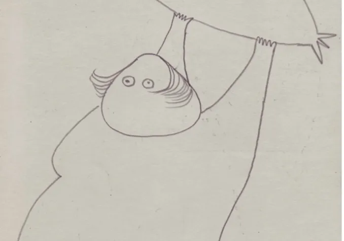 Friedrich Dürrenmatt, Femme brandissant une bombe, 1962, crayon sur papier, 23.9 x 20.1 cm, collection Urs Schwarz © Centre Dürrenmatt Neuchâtel/Confédération suisse Friedrich Dürrenmatt, Femme brandissant une bombe, 1962, crayon sur papier, 23.9 x 20.1 cm, collection Urs Schwarz © Centre Dürrenmatt Neuchâtel/Confédération suisse