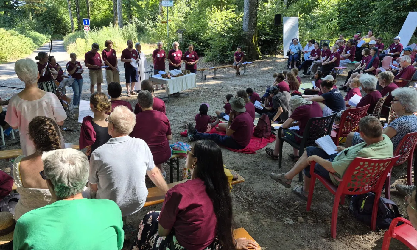 La célébration des 80 ans du Camp biblique œcuménique de Vaumarcus, le jeudi 9 juillet. © MW La célébration des 80 ans du Camp biblique œcuménique de Vaumarcus, le jeudi 9 juillet. © MW