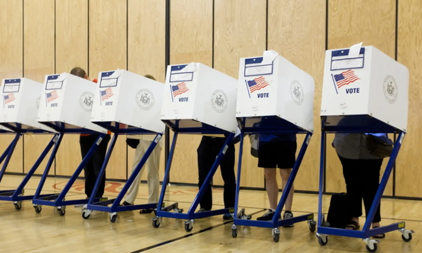 Des urnes de vote à New York Keystone - Justin Lane