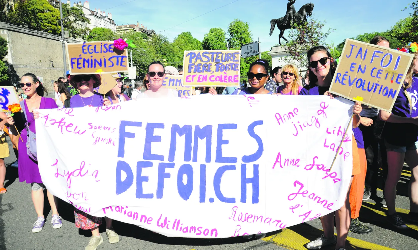 © Anne Buloz – EPG boisUne action menée durant la grève féministe de 2022 à Genève.