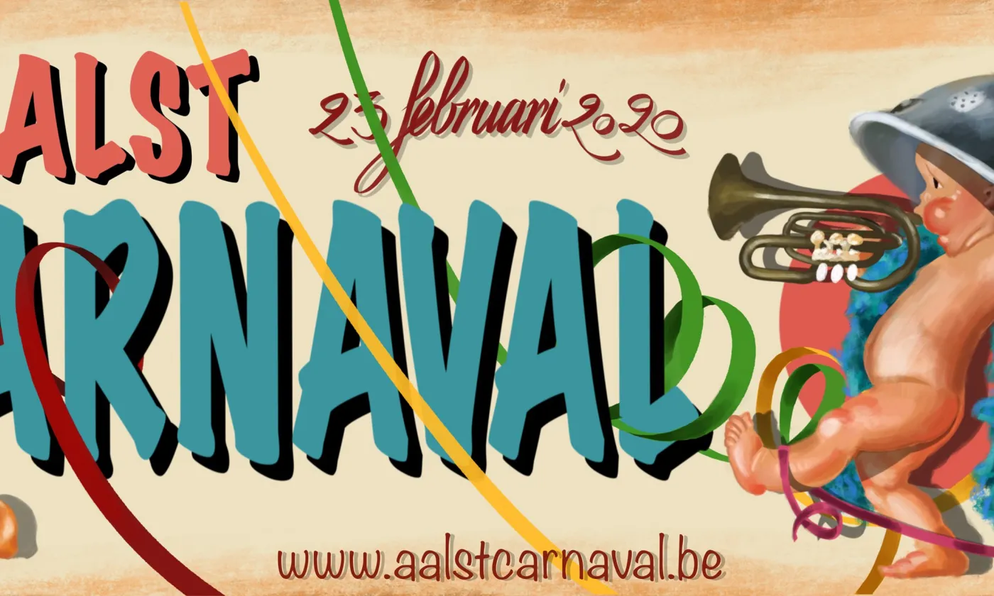 Affiche pour le Carnaval d'Alost 2020 Site Facebook du Carnaval d'Alost