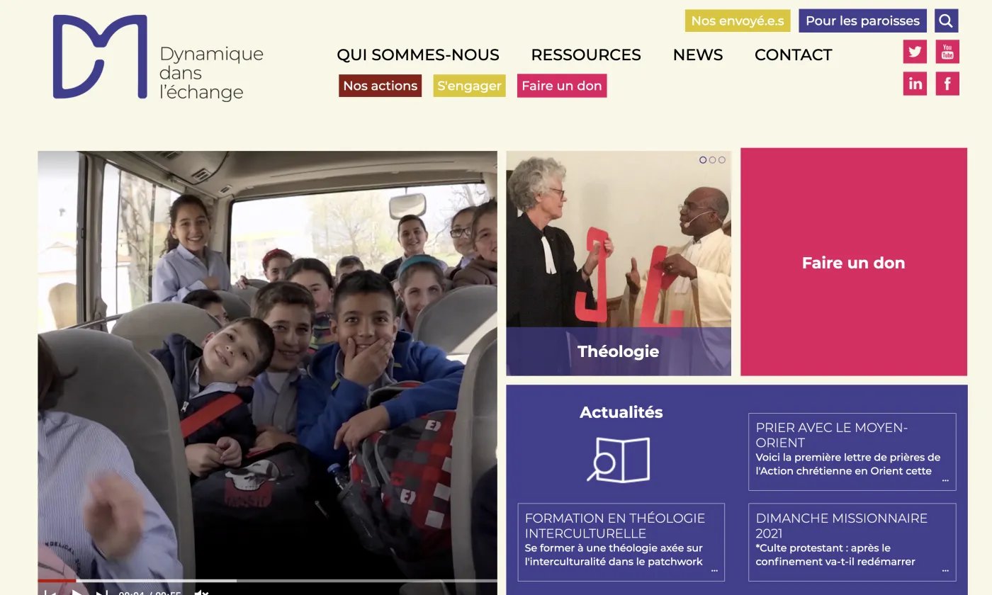 Le nouveau logo évoque un papillon, ou un livre – la Bible? ©DM-échange et mission