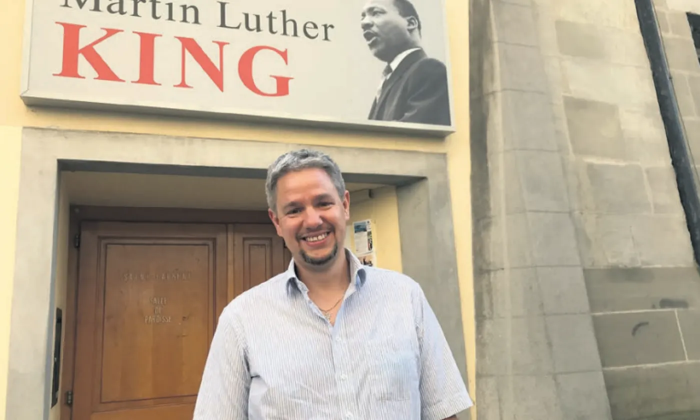 Le pasteur Benjamin Corbaz est le nouveau visage de l’Eglise Martin Luther King. ©C.A.