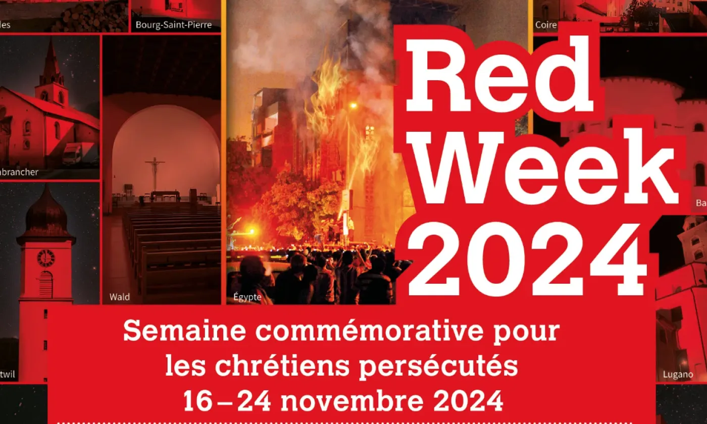 Extrait de l'affiche de la campagne RedWeek2024 ©ACN Suisse