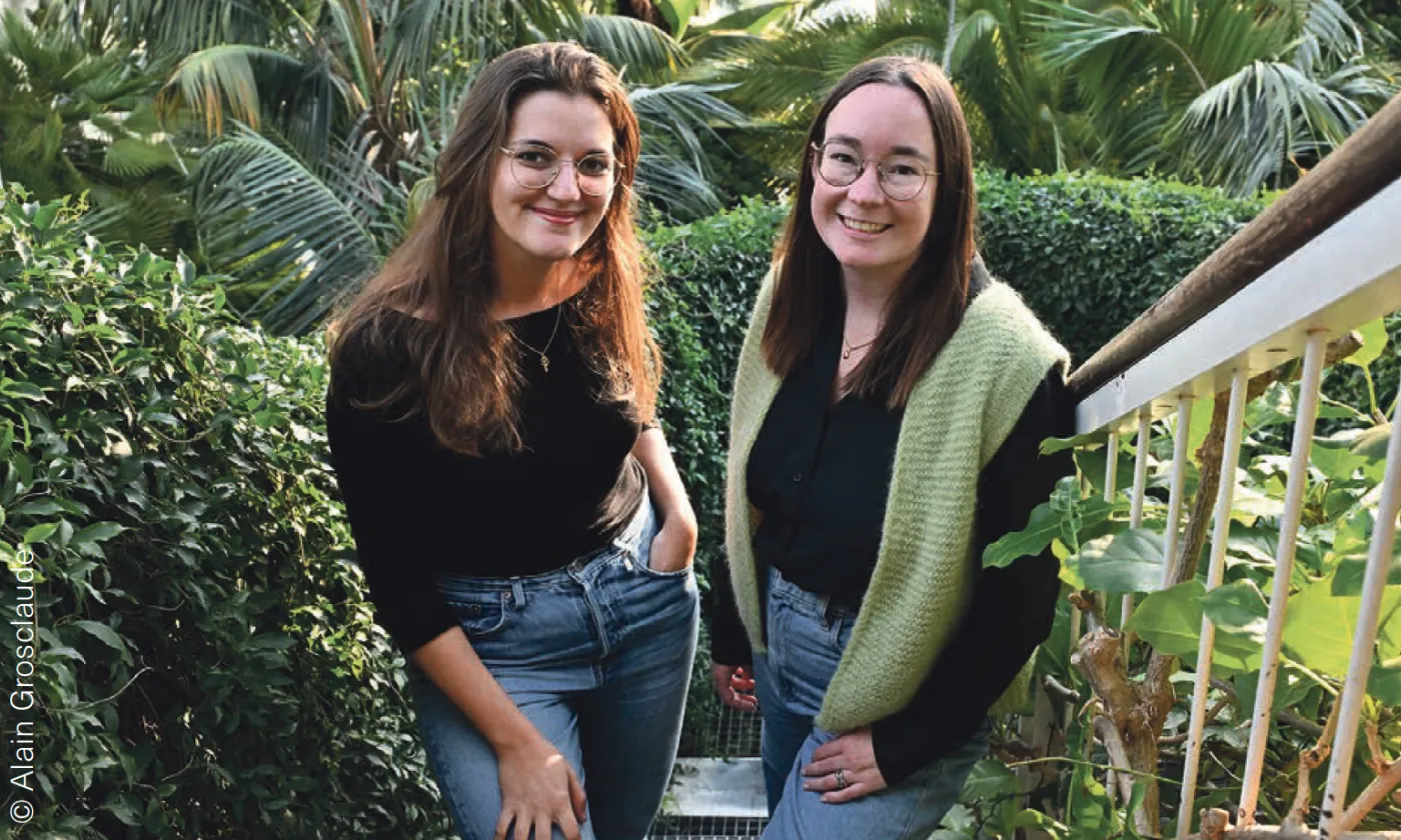 Les stagiaires Eloïse Miceli (à gauche) et Emma van Dorp (à droite), la future relève de l’EPG. © Alain Grosclaude