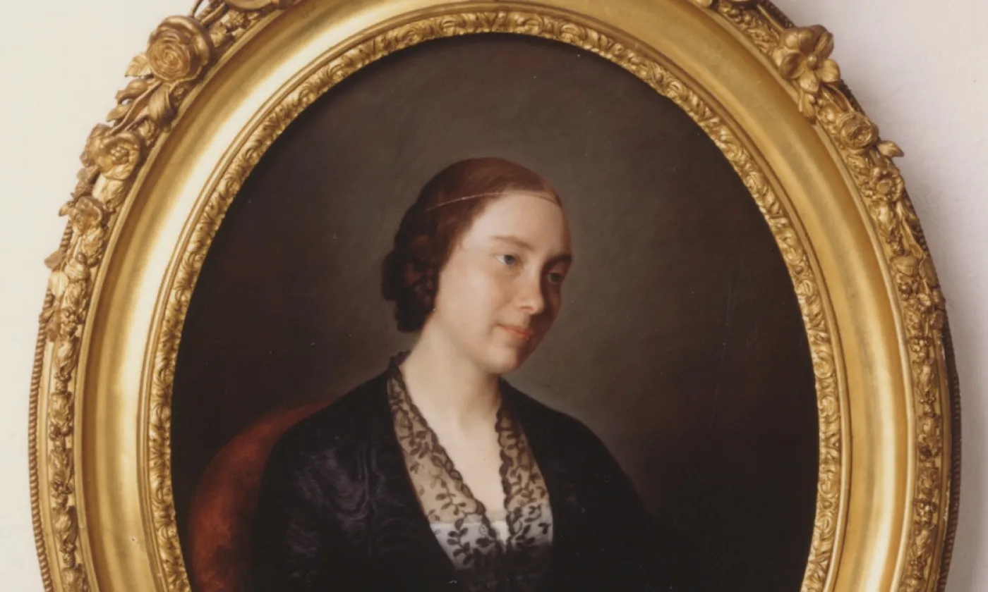 Portrait de Valérie de Gasparin, née Boissier, vers 1851, peint au pastel par Louisa Couronne, née Durand-Forbes. ©Archives Fondation La Source / Photo de Thierry Zufferey