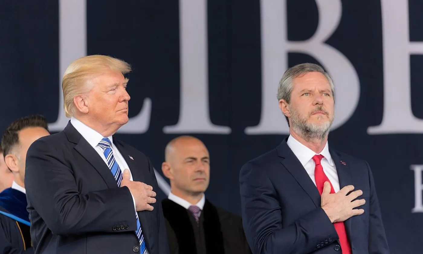 Donald Trump et Jerry Falwell Jr ©Shealah Craighead / Public domain