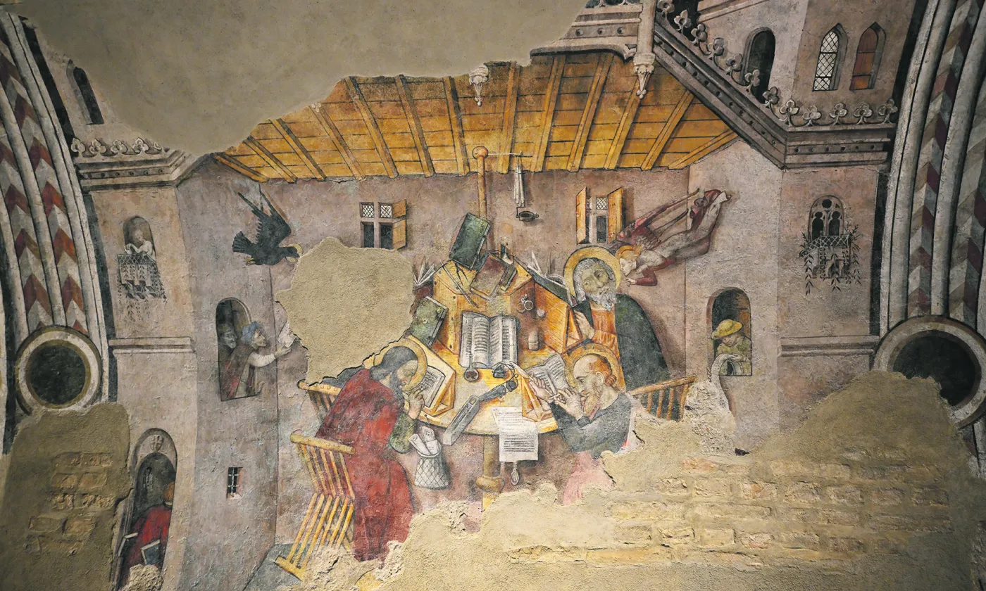 Fresque dans le temple de Saint-Gervais © Alain Grosclaude