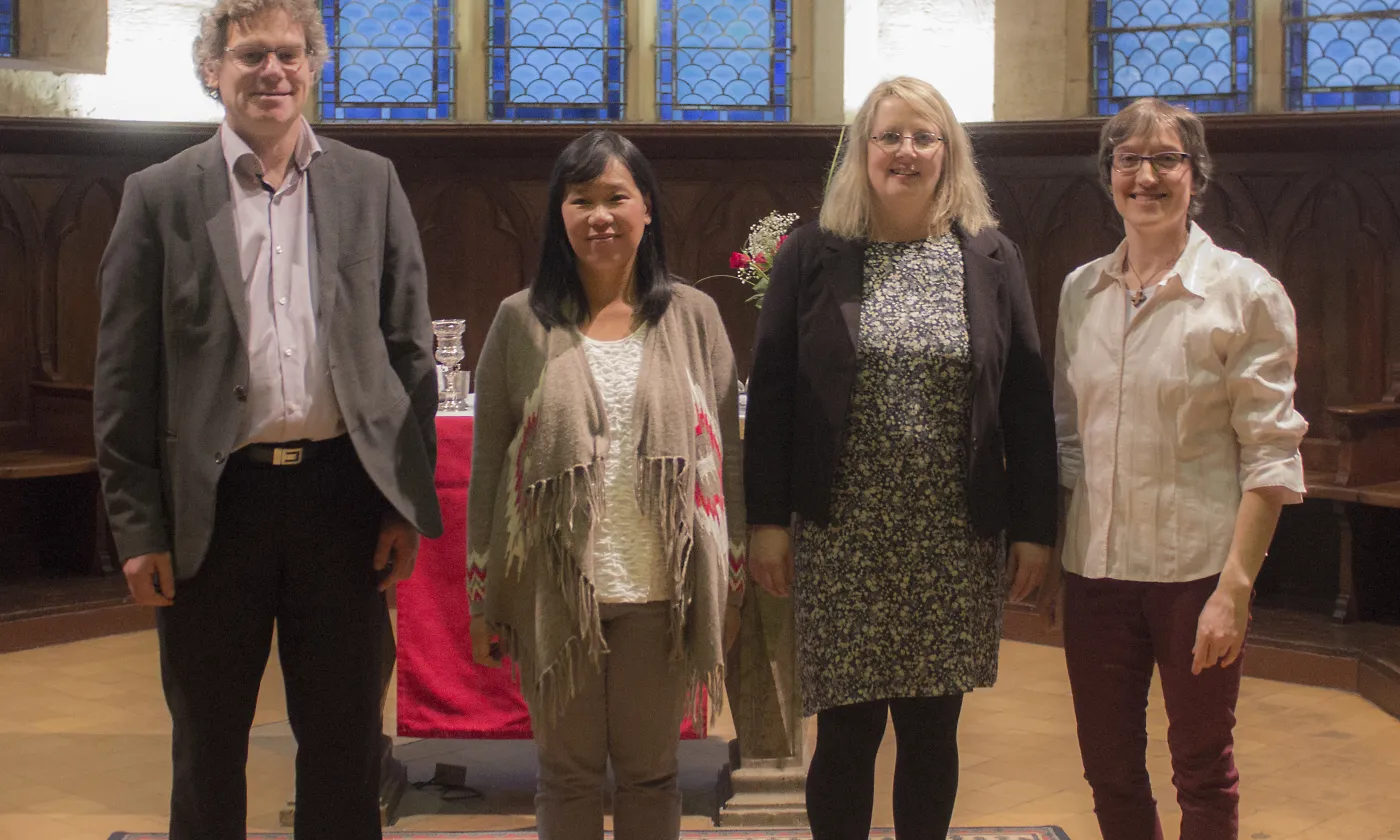 De gauche à droite : Vincent Schneider, Vy Tirman, CHristine Hahn, Marianne Guéroult © Rouge de mars / François Noguera