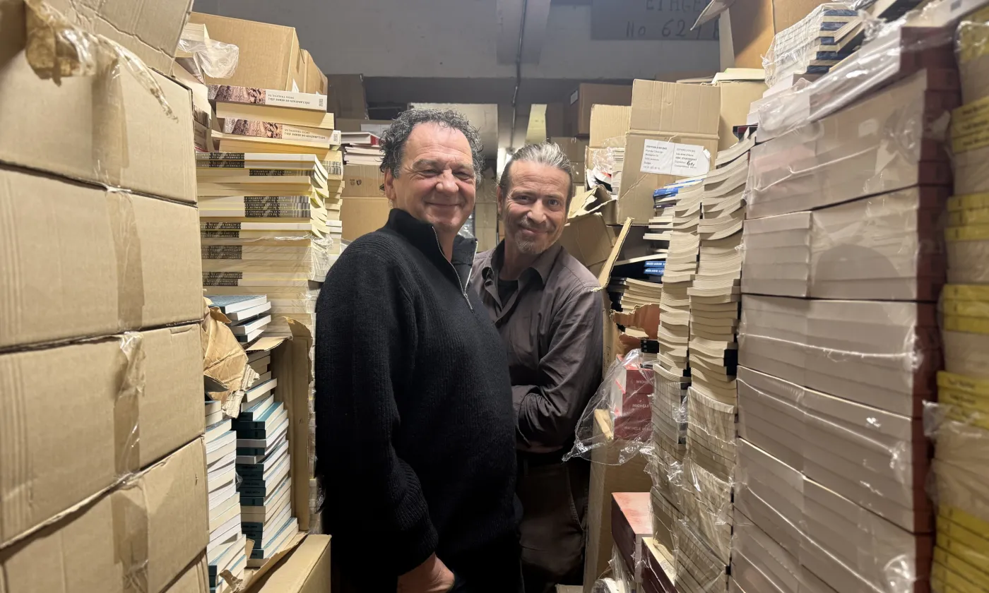 Pascal Cottin (à gauche) et Antonin Gagné dirigent les éditions d’en bas. © Nathalie Ogi