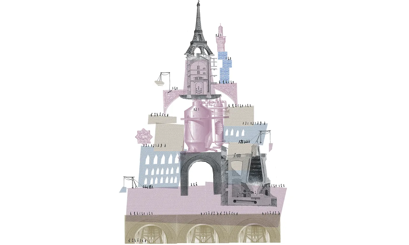 Frédéric Boyer a choisi ce dessin de Serge Bloch, présenté actuellement au MIR, parce que son interprétation de la tour de Babel dit quelque chose de très profond. Réinventée, avec notamment la tour Eiffel "croquée" à son sommet, elle n'existe que dans l'imaginaire des gens. © Bayard