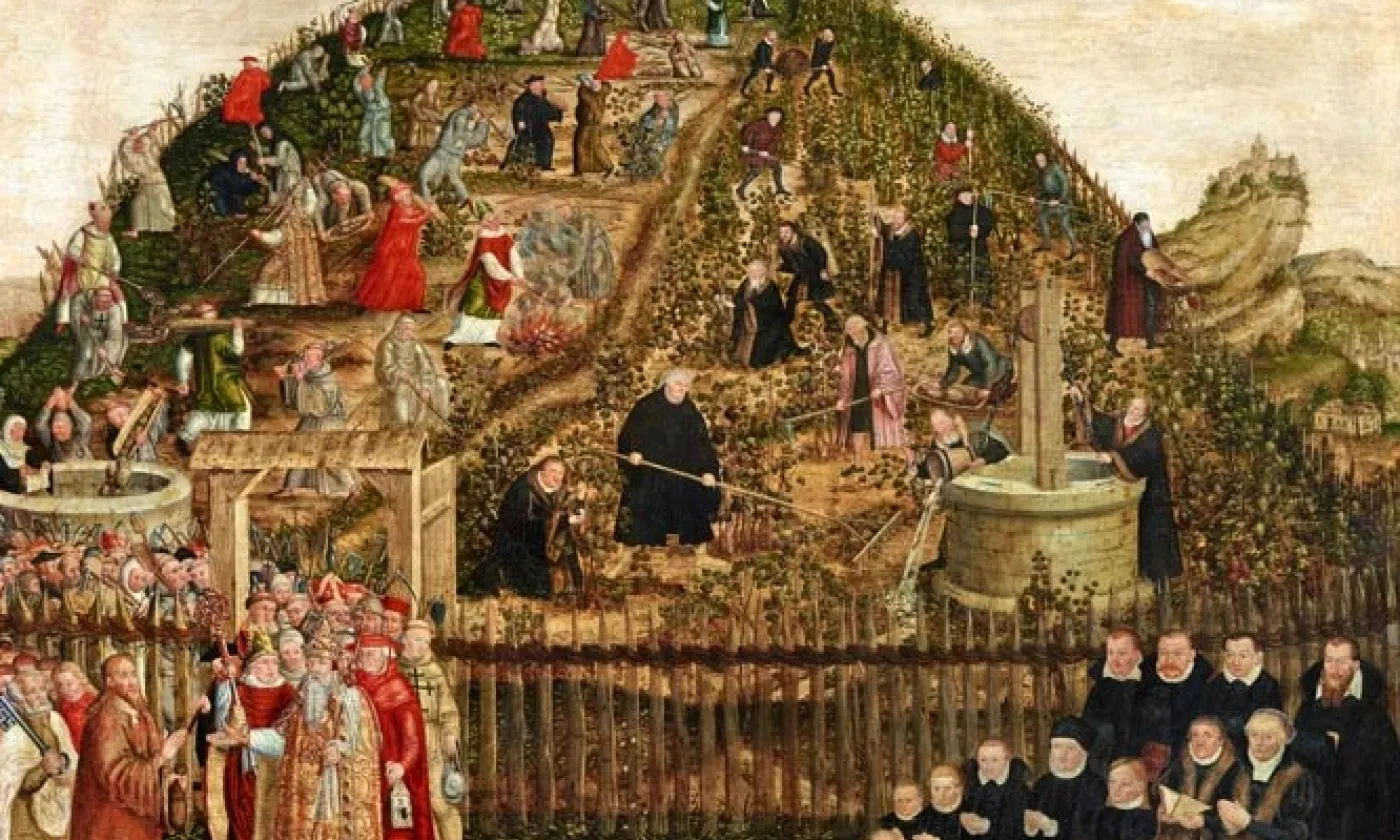 "Luther dans les vignes du Seigneur", tableau de Lucas Cranach le Jeune, 1569 ©Wikimedia Commons/Domaine public