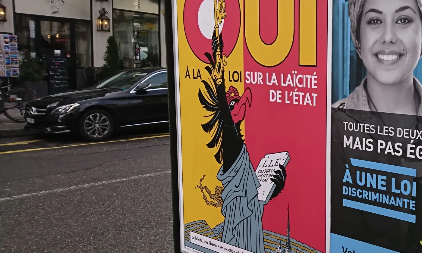 Des affiches pour les votations genevoises du 10 février