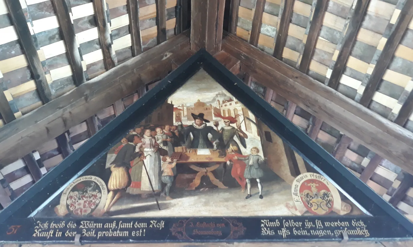 Spreuerbrücke, Lucerne, 1408 La danse des morts, photo AdR 2020