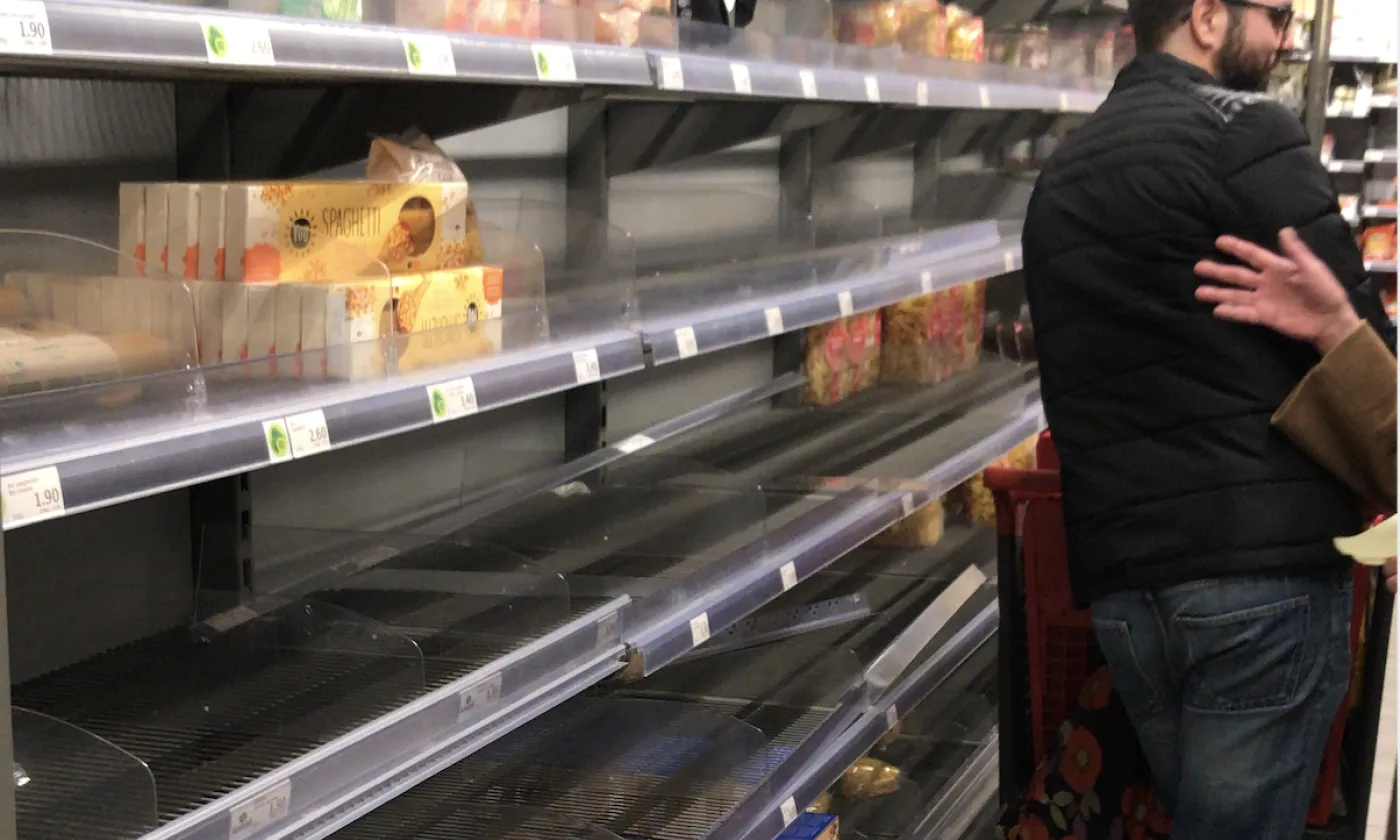 Vendredi 13 mars 2020, à Lausanne: razzia dans les magasins. Réformés.ch