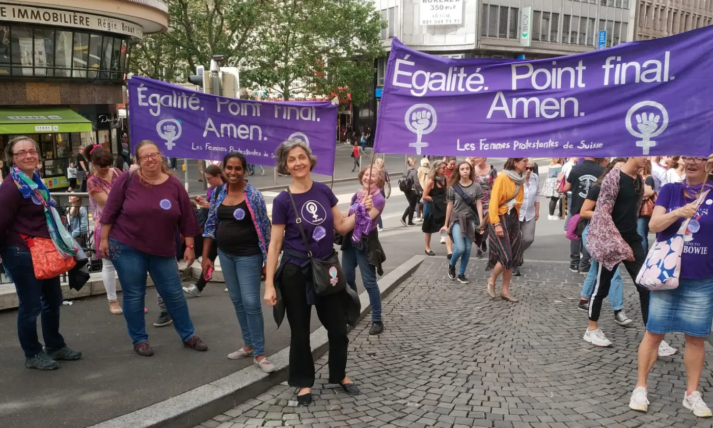 Les femmes protestantes solidaires du combat pour l'égalité.